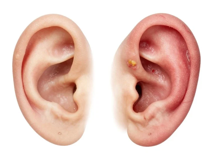 Ear Infection Pictures vs Normal Ear